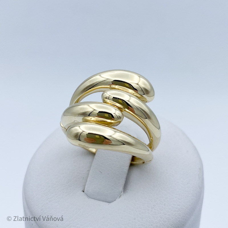 Žluté zlato celozlatý prsten